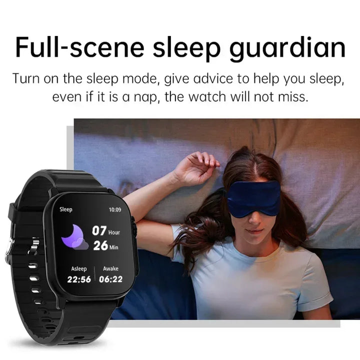 Luxus-Smartwatch für Männer und Frauen – 49 mm Bluetooth GPS-Tracker, NFC, Musiksteuerung, kabelloses Laden, hochwertige Fitnessuhr – Gesundheitsüberwachung