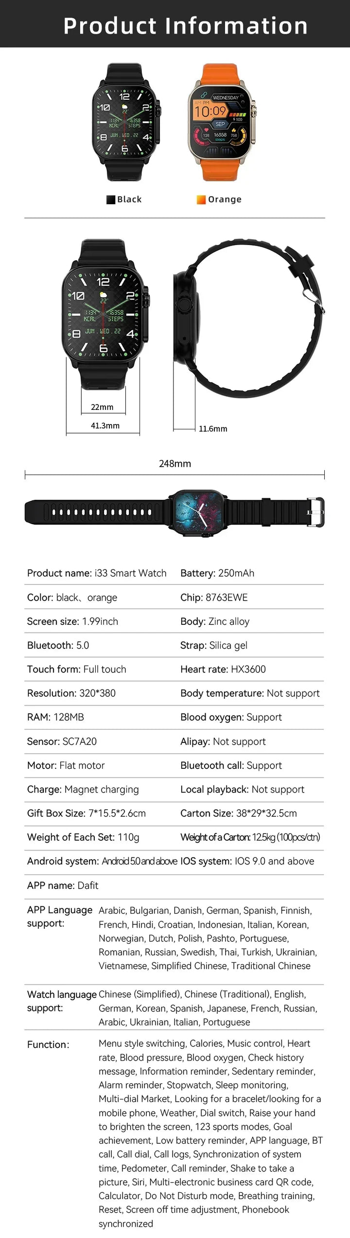 Luxus-Smartwatch für Männer und Frauen – 49 mm Bluetooth GPS-Tracker, NFC, Musiksteuerung, kabelloses Laden, hochwertige Fitnessuhr – Gesundheitsüberwachung