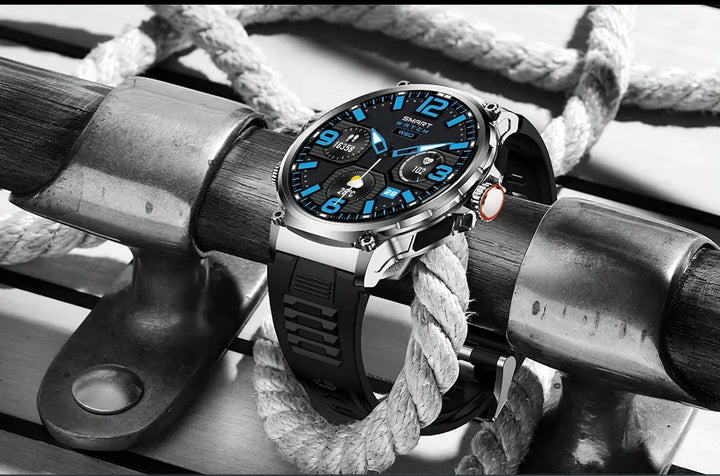 Premium 1,85-Zoll Ultra HD Smartwatch – GPS-Tracking, Bluetooth-Anrufe, 710mAh Akku, Fitness- und Gesundheitsmonitor, Aktivitätstracker, kompatibel mit iOS, Android