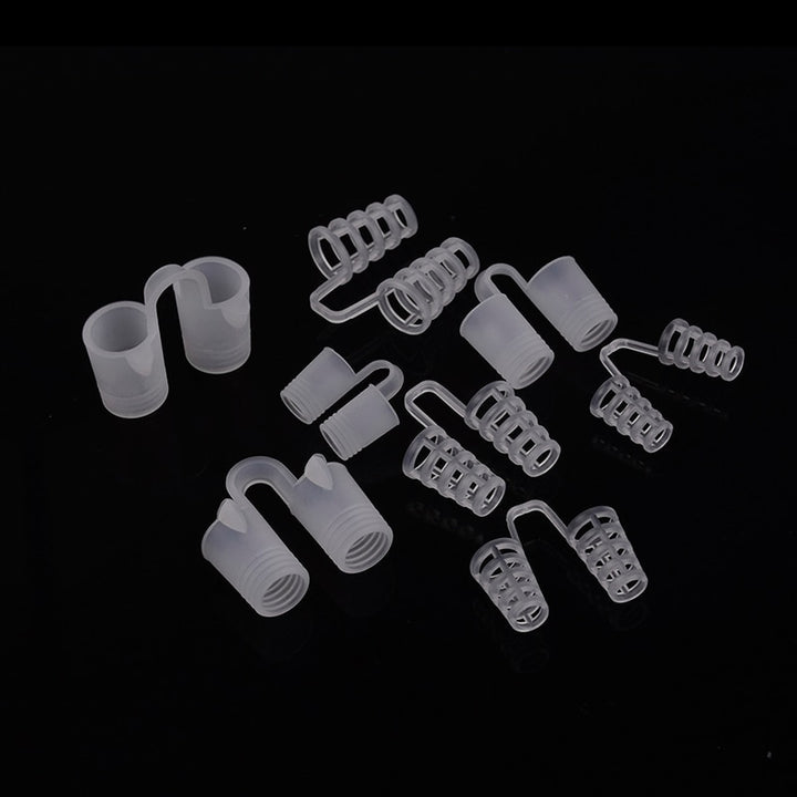 Premium Anti Snoring Silicone Nose Vents - 8pcs Nasal Dilator Set, 4 Sizes & 2 Styles (Hollow & Solid), Comfortable Snoring