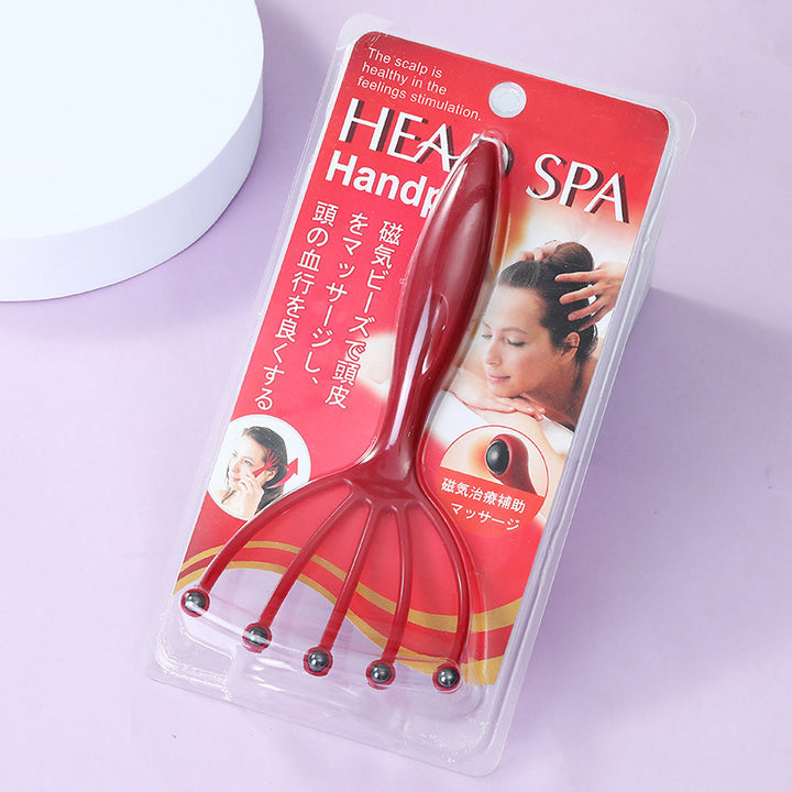 Premium Nine-Claw Head Massager - 360° Rotating Massage Beads, Handheld Steel Ball Design for Scalp & Neck Relaxation, Stress