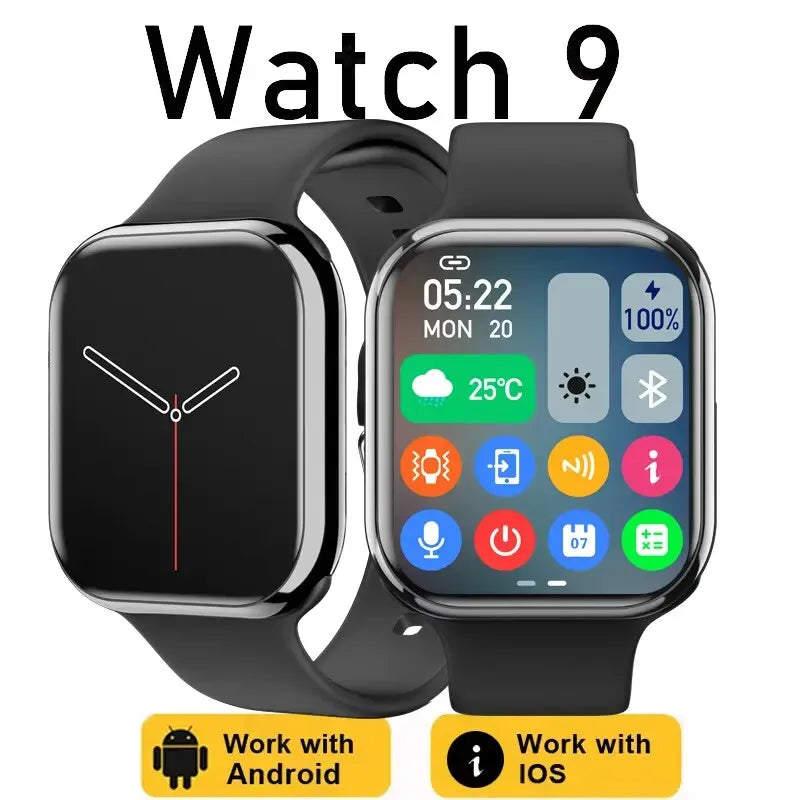 Premium GPS-Smartwatch für Männer und Frauen - Immer aktivem Display, Körpertemperaturüberwachung, Bluetooth-Anruf, NFC, kompatibel mit iOS und Android, hochauflösend