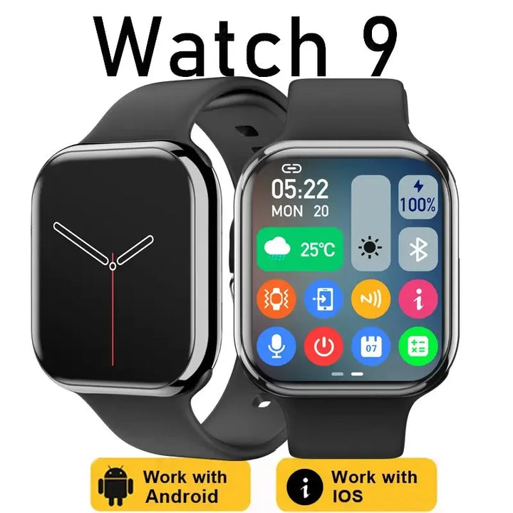 Premium GPS-Smartwatch für Männer und Frauen - Immer aktivem Display, Körpertemperaturüberwachung, Bluetooth-Anruf, NFC, kompatibel mit iOS und Android, hochauflösend