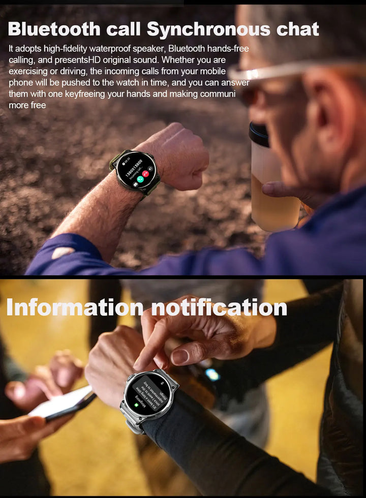 Premium 1,85-Zoll Ultra HD Smartwatch – GPS-Tracking, Bluetooth-Anrufe, 710mAh Akku, Fitness- und Gesundheitsmonitor, Aktivitätstracker, kompatibel mit iOS, Android