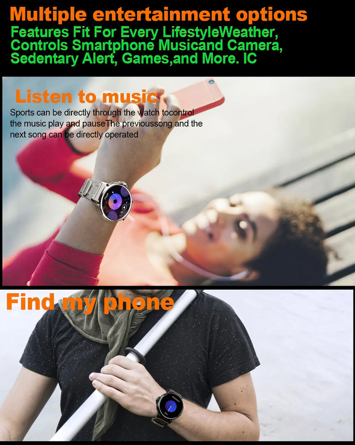 Premium 1,85-Zoll Ultra HD Smartwatch – GPS-Tracking, Bluetooth-Anrufe, 710mAh Akku, Fitness- und Gesundheitsmonitor, Aktivitätstracker, kompatibel mit iOS, Android