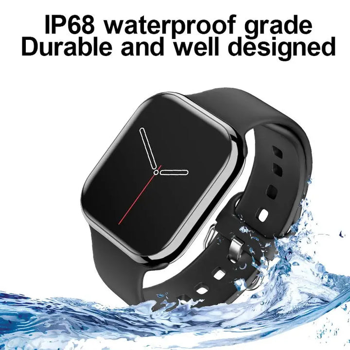 Premium GPS-Smartwatch für Männer und Frauen - Immer aktivem Display, Körpertemperaturüberwachung, Bluetooth-Anruf, NFC, kompatibel mit iOS und Android, hochauflösend