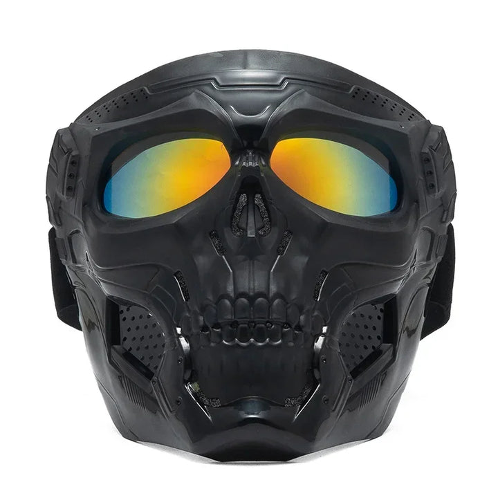 Premium Motorcycle Skull Mouth Mask with UV Protection – Tactical Off-Road Riding Goggles, Windproof, Dust-Proof, Anti-Glare 