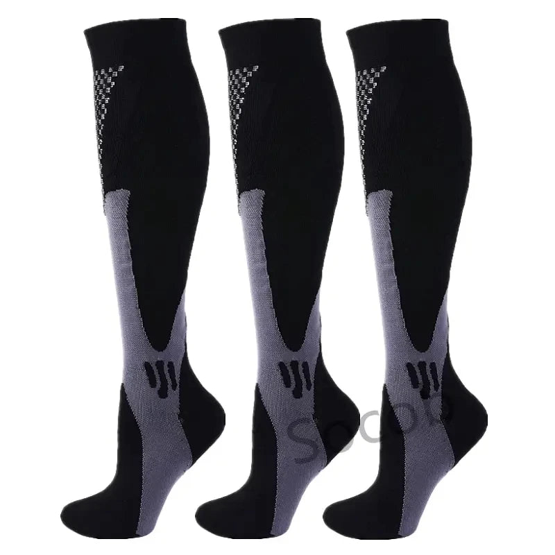 Premium Kompressionssocken für Männer und Frauen – Elastische Sport-, Lauf-, Wander-, Schwangerschafts- und Flugsocken für Krampfadern, geschwollene Beine, Marathonunterstützung