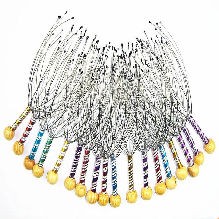 Premium Head Massager - Octopus Scalp Scratcher with Stainless Steel Tentacles for Deep Tissue Relaxation, Acupoint