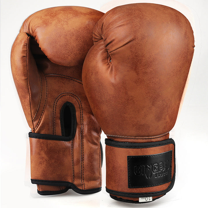 Premium Boxing Gloves for Men, Women & Kids – High Quality PU Leather, Retro Color Design for MMA, Muay Thai, Sanda, Boxing 