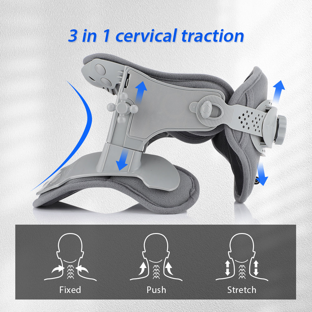 Premium Silicone Neck Brace for Cervical Pain Relief, Breathable & Waterproof Support Collar for Neck Injuries, Stiffness, 