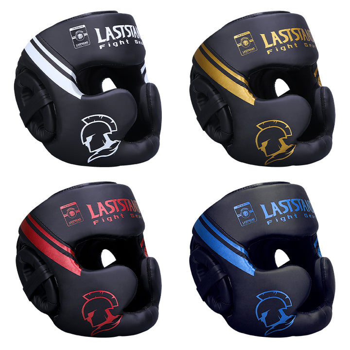 Premium Kickboxing Helmet – Full Face Muay Thai, MMA, Karate, Sanda Training Headgear, PU Leather, Protective Guard for Men