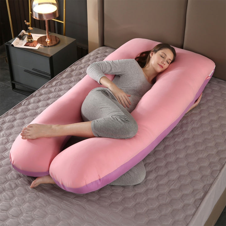 Premium Soft Fleece Pregnant Pillow – U-Type Lumbar Support Cushion for Pregnancy – Multi-Function Side Protection Pillow for
