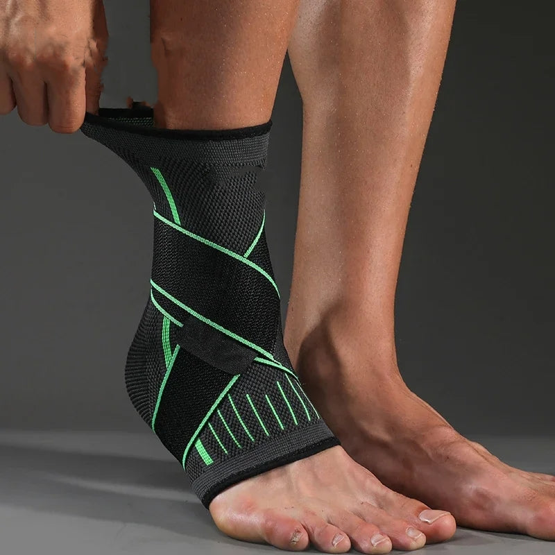 Premium Pressurized Bandage Ankle Support Brace – Elastic Foot Strap for Fitness, Sports, Gym, and Badminton – One Size Fit