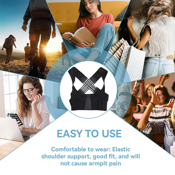 Premium Back Posture Corrector Brace for Women – Adjustable Shoulder Support Belt, Lightweight & Breathable Design for  