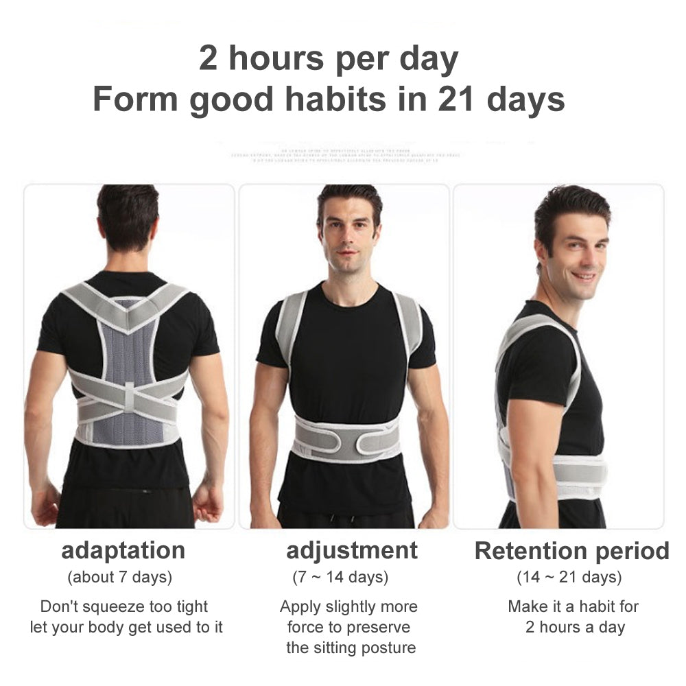 Premium Magnetic Therapy Posture Corrector for Scoliosis and Lumbar Support - Pain Relief Back Brace for Men and Women, 
