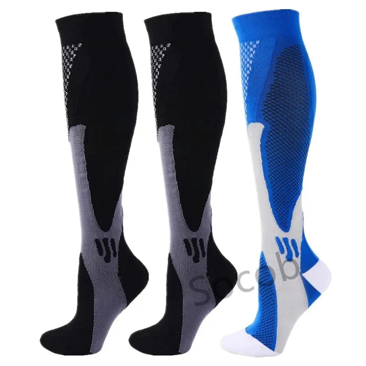 Premium Kompressionssocken für Männer und Frauen – Elastische Sport-, Lauf-, Wander-, Schwangerschafts- und Flugsocken für Krampfadern, geschwollene Beine, Marathonunterstützung