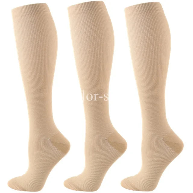 Premium Kompressionssocken für Männer und Frauen – Elastische Sport-, Lauf-, Wander-, Schwangerschafts- und Flugsocken für Krampfadern, geschwollene Beine, Marathonunterstützung