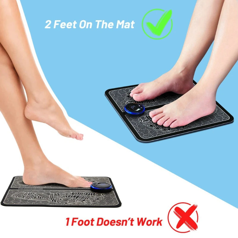 Premium Electric EMS Foot Massager Pad with Remote Control - Acupoint Stimulation, Pain Relief, Muscle Relaxation, 8 Modes,