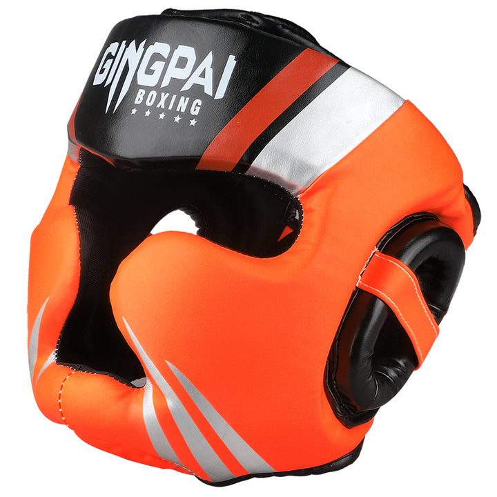 Premium Kickboxing Helmet – Full Face Muay Thai, MMA, Karate, Sanda Training Headgear, PU Leather, Protective Guard for Men