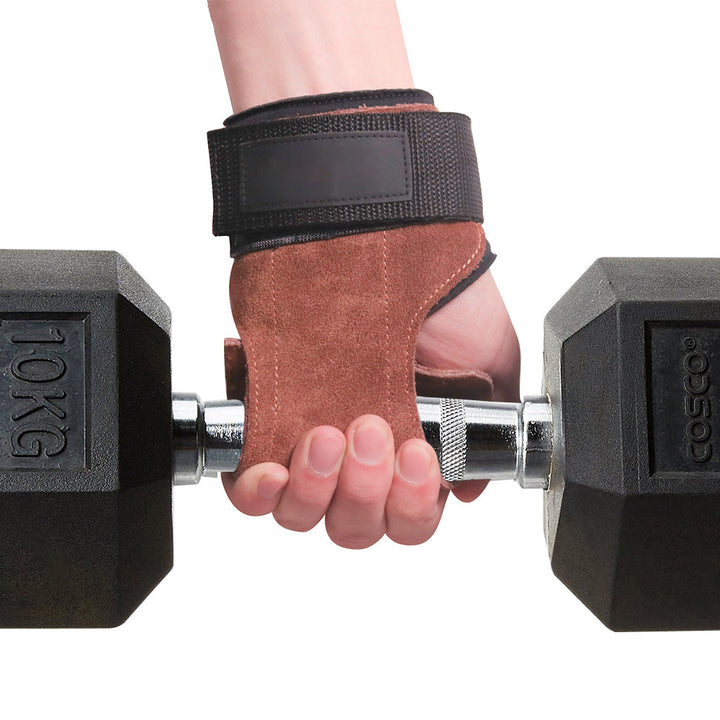Premium Cowhide Gym Grips - Palm Guards & Protectors for Weightlifting, Gymnastics & Fitness Training - Durable Workout 