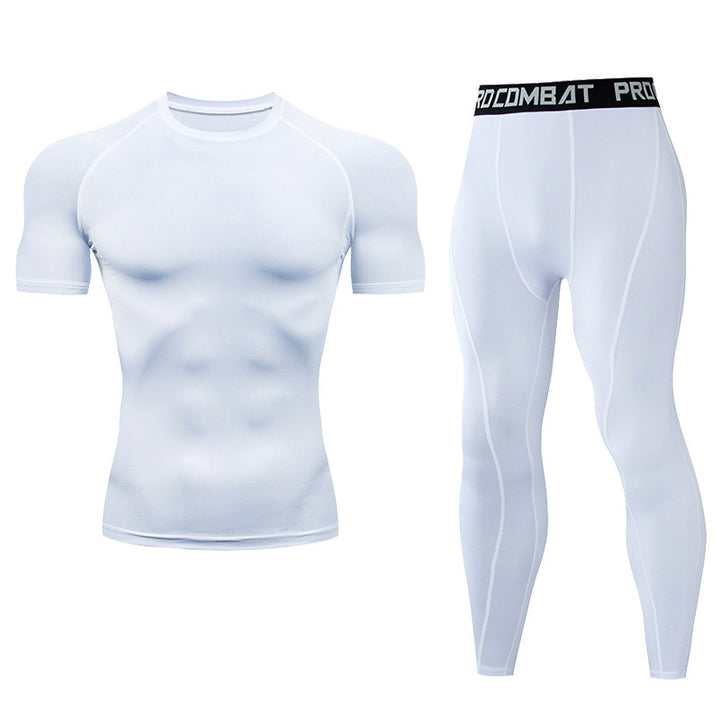 Premium Men’s Compression Sportswear Set – Quick-Dry Gym Suit, Yoga & Fitness Tracksuit, 2-Piece Workout Outfit