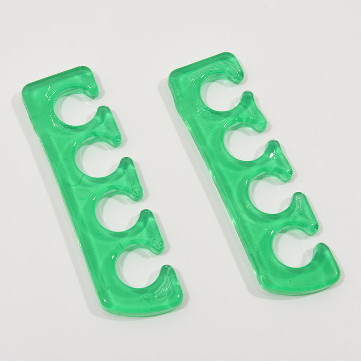 Premium Silikonzehenseparator (2 Stück) - Flexible Gelzehenabstandshalter für Nagellack & Pediküre - Weich, bequem und ideal für Hallux Valgus & Hammerzehen - 5 Farben verfügbar, Einheitsgröße passt den meisten