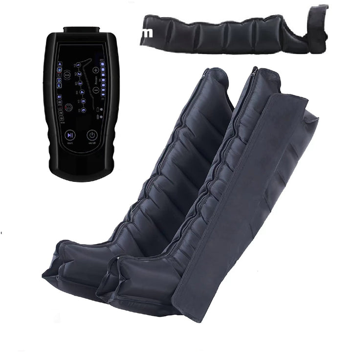 Premium Pressotherapy Air Compression Boots for Legs – 6 Chamber Massager for Muscle Recovery, Improved Circulation, 