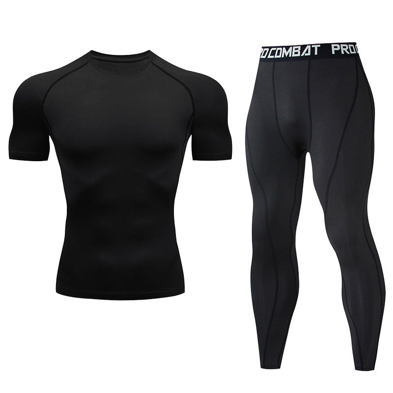 Premium Men’s Compression Sportswear Set – Quick-Dry Gym Suit, Yoga & Fitness Tracksuit, 2-Piece Workout Outfit
