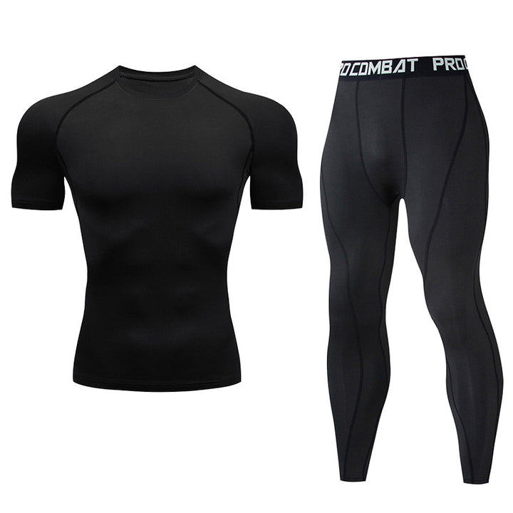 Premium Men’s Compression Sportswear Set – Quick-Dry Gym Suit, Yoga & Fitness Tracksuit, 2-Piece Workout Outfit