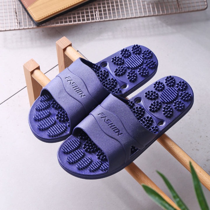 Premium Extra Große Akupunktur-Massage-Slipper – Rutschfestes Hohldesign für den Innenbereich und das Badezimmer, Bequeme Sohlenunterstützung für Männer und Frauen, Ideal für Entspannung und Fußtherapie
