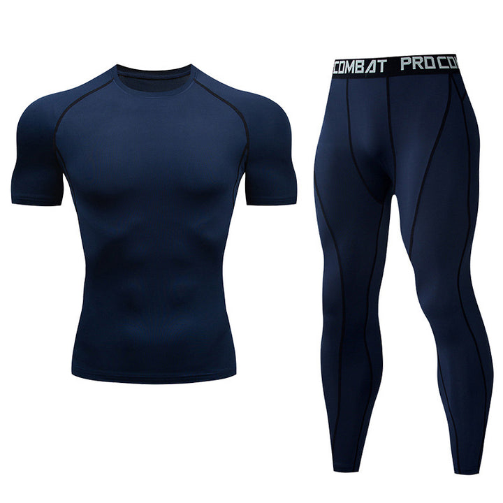 Premium Men’s Compression Sportswear Set – Quick-Dry Gym Suit, Yoga & Fitness Tracksuit, 2-Piece Workout Outfit