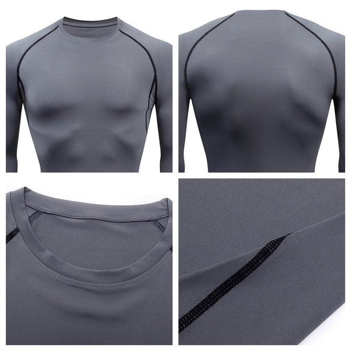 Premium Men’s Compression Sportswear Set – Quick-Dry Gym Suit, Yoga & Fitness Tracksuit, 2-Piece Workout Outfit
