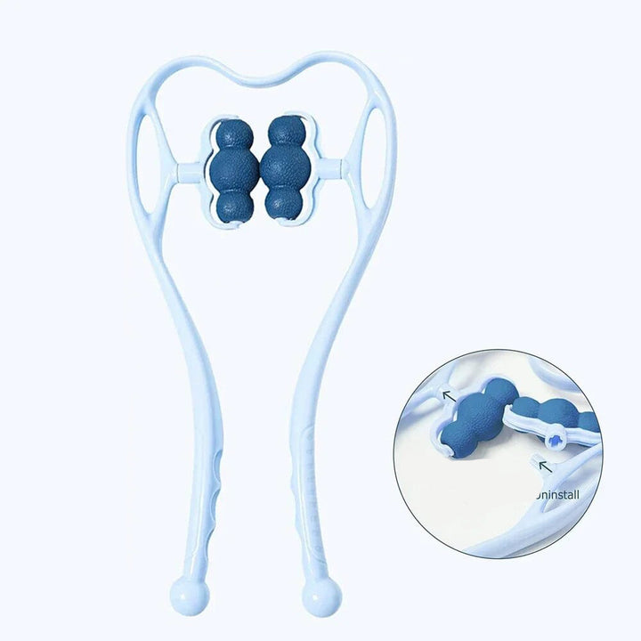 Premium Handheld Neck Massager – Trigger Point Roller for Deep Tissue Pain Relief, Adjustable 360° Massage Balls for Neck,
