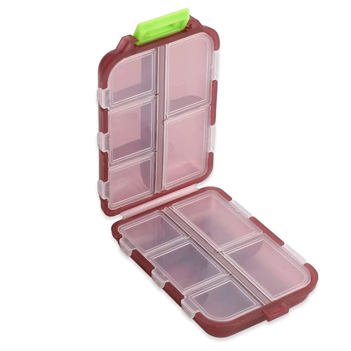 Premium Tragbarer 10-Fächer Pillenorganisator – Kompakter Medikamentenhalter für Vitamine, Fischöl und Tabletten – Feuchtigkeitsbeständig, umweltfreundliches Design aus Weizenstroh, reisetaugliche Aufbewahrungsbox