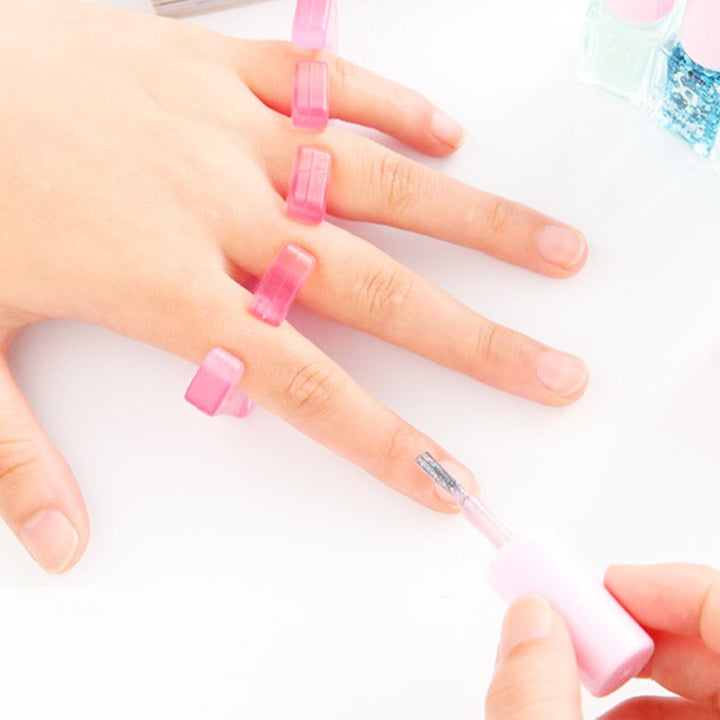 Premium Silikonzehenseparator (2 Stück) - Flexible Gelzehenabstandshalter für Nagellack & Pediküre - Weich, bequem und ideal für Hallux Valgus & Hammerzehen - 5 Farben verfügbar, Einheitsgröße passt den meisten