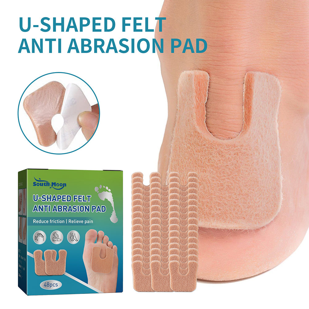 Premium 48pcs Toe Protector Pads for Bunion & Callus Relief | Friction Reduction Foot Care U-Shaped Cushions for Pain and 