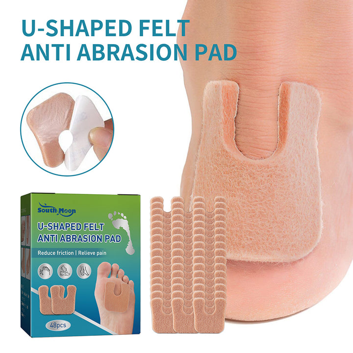 Premium 48pcs Toe Protector Pads for Bunion & Callus Relief | Friction Reduction Foot Care U-Shaped Cushions for Pain and 