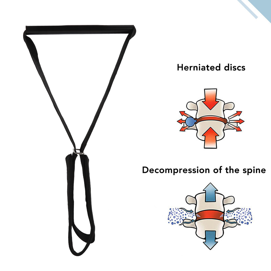 Premium Y-Shaped Iron Pipe Neck Cervical Traction Belt - Adjustable Decompression Brace for Spinal Stretching, Pain Relief, 