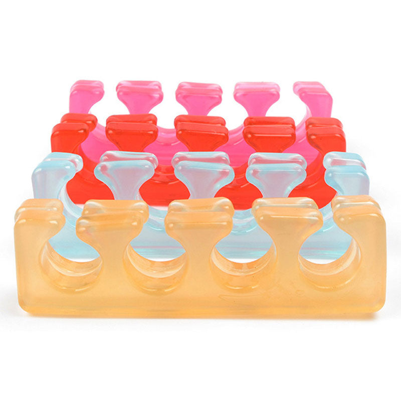 Premium Silikonzehenseparator (2 Stück) - Flexible Gelzehenabstandshalter für Nagellack & Pediküre - Weich, bequem und ideal für Hallux Valgus & Hammerzehen - 5 Farben verfügbar, Einheitsgröße passt den meisten