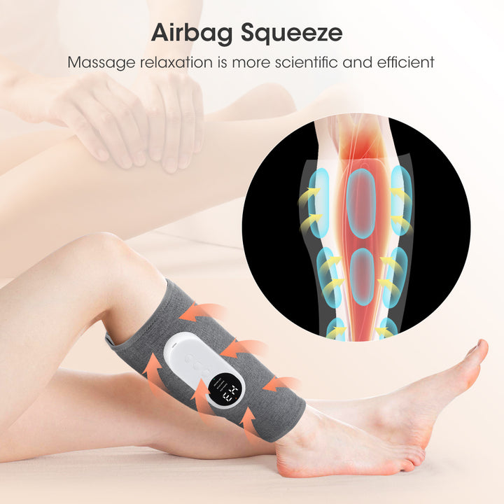 Premium Electric Leg Massager - 360° Air Compression Calf & Thigh Massager with Heat, Three Massage Modes, and Long-Lasting 