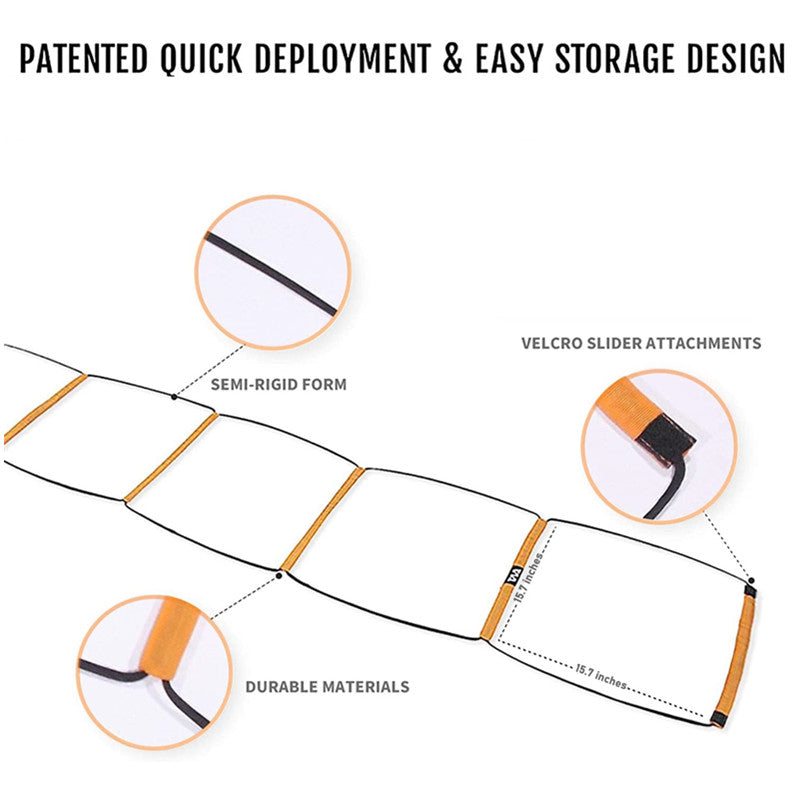 Premium Multifunctional Agility Ladder for Kids & Adults – Sports Training for Soccer, Basketball, Football – Coordination & 