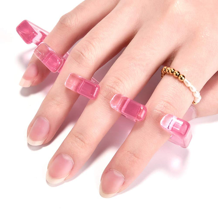 Premium Silikonzehenseparator (2 Stück) - Flexible Gelzehenabstandshalter für Nagellack & Pediküre - Weich, bequem und ideal für Hallux Valgus & Hammerzehen - 5 Farben verfügbar, Einheitsgröße passt den meisten