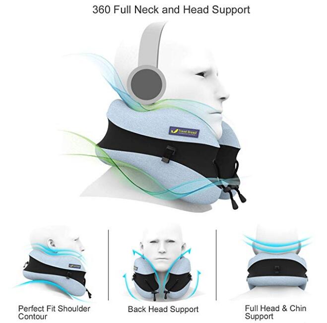 High-Quality U-Shape Memory Foam Travel Pillow with Adjustable Height, Comfortable Neck Support Pillow for Sleep, Ideal 