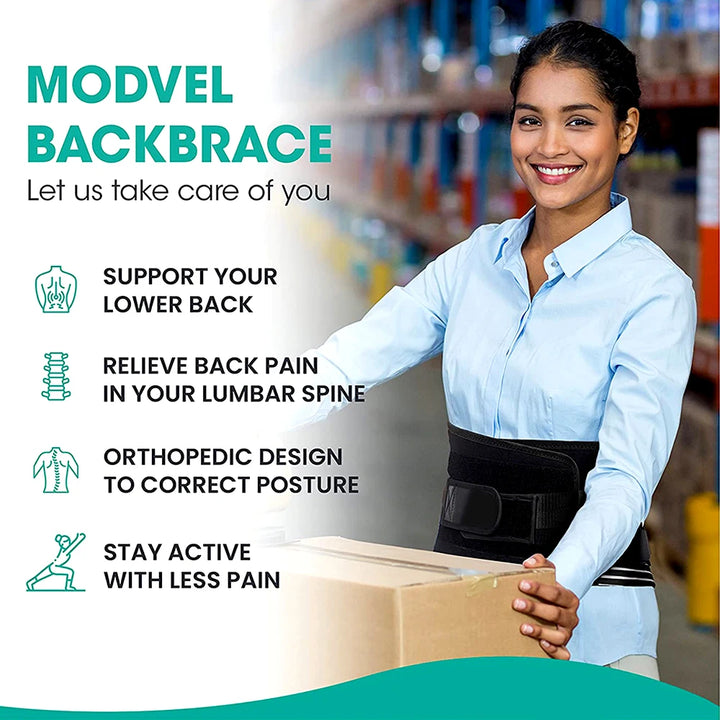 Premium Back Brace for Lower Back Pain Relief – Lumbar Support Belt for Heavy Lifting, Sciatica, Herniated Disc, Men & 