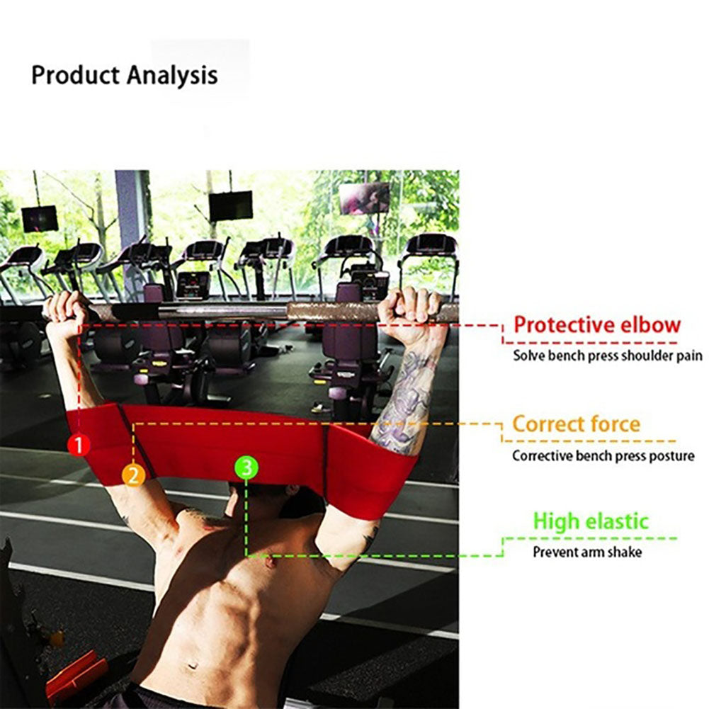 Premium Bench Press Slingshot – Elbow Support for Powerlifting & Gym Workout, High Elastic Nylon for Strength Training, 