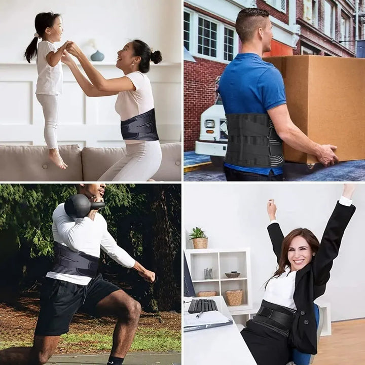 Premium Back Brace for Lower Back Pain Relief – Lumbar Support Belt for Heavy Lifting, Sciatica, Herniated Disc, Men & 