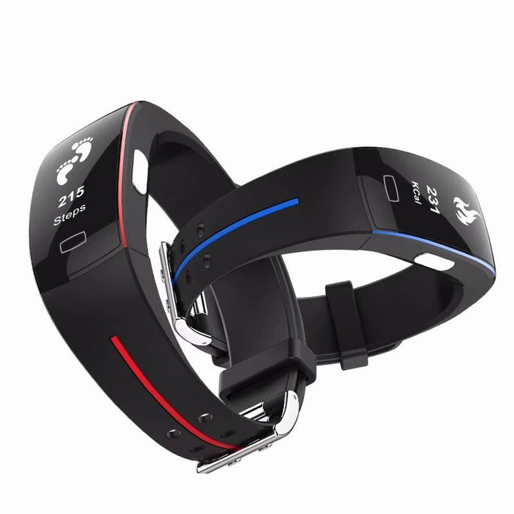 Premium Smart Wristband – Body Temperature Monitoring, ECG+PPG, Heart Rate, Blood Pressure, Color OLED Display, IP67  