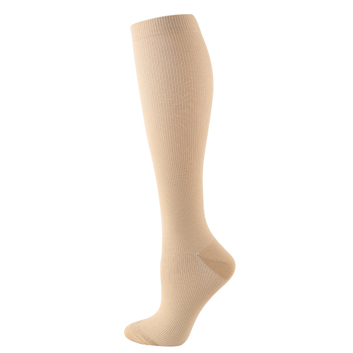 Premium Compression Socks for Men & Women – 6 Pairs, Black & Skin Color – Support for Varicose Veins, Swelling, Recovery, 