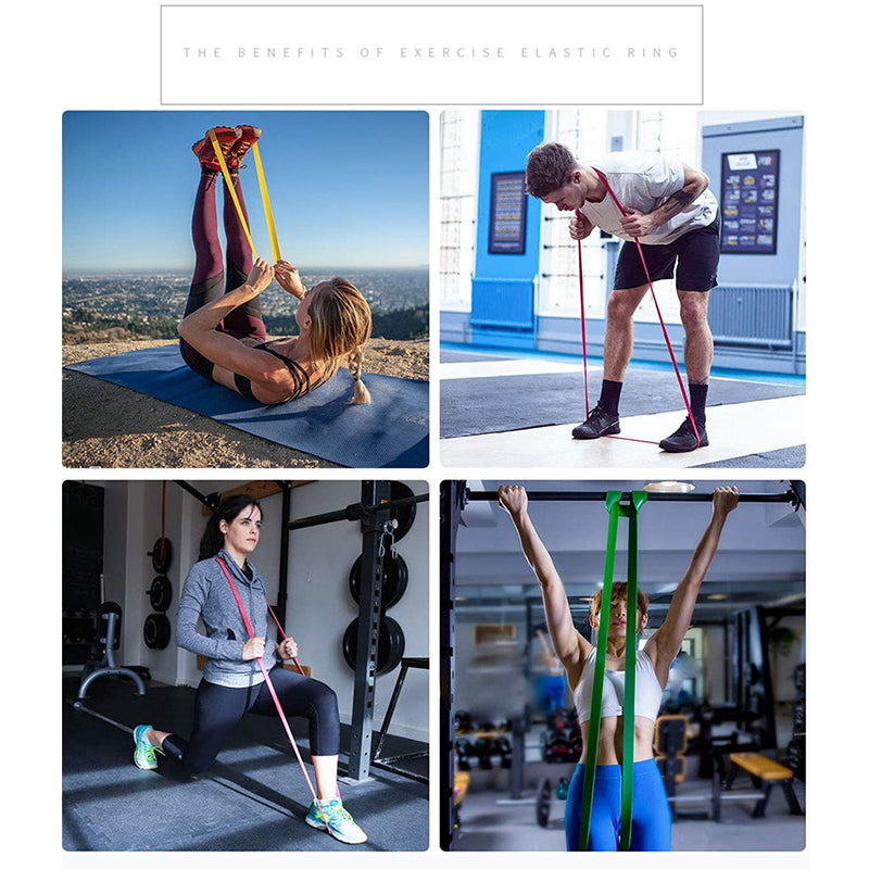Premium Latex Resistance Band Set – Elastic Strength Bands for Pull-Ups, Pilates, CrossFit, and Fitness – Adjustable